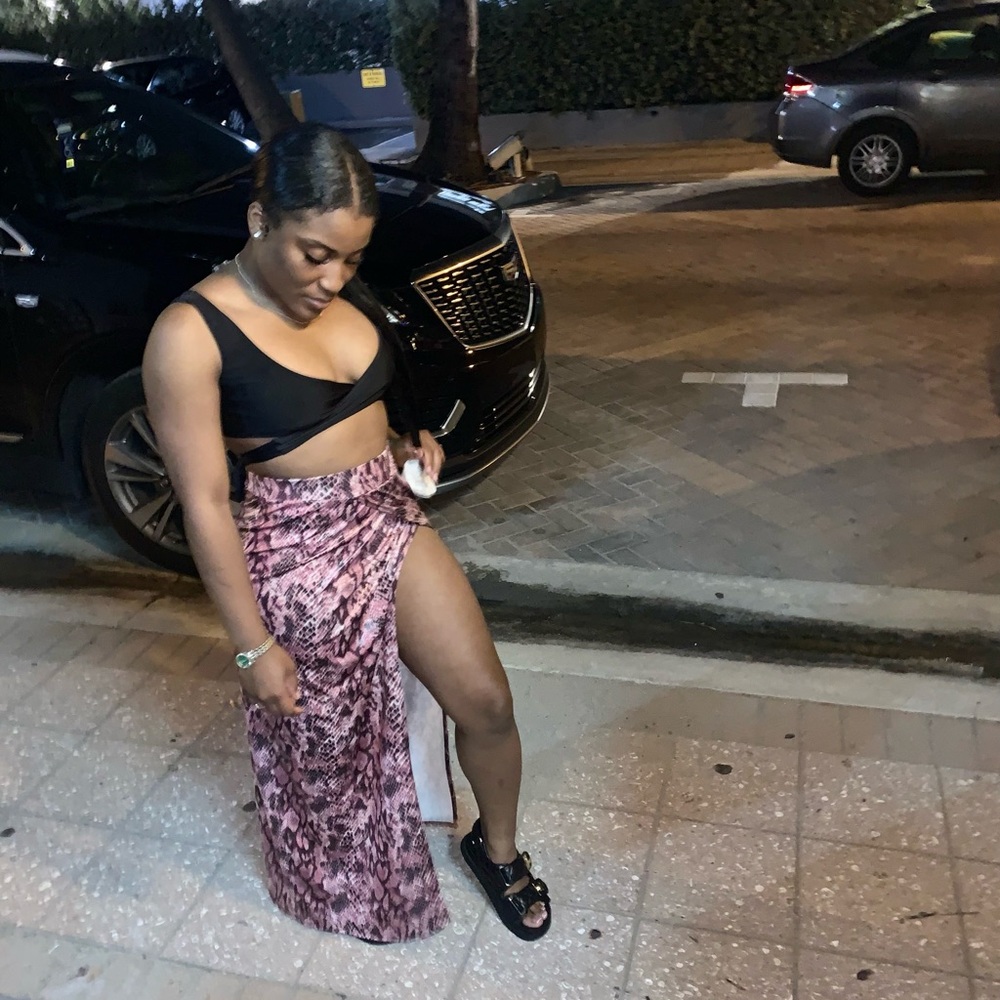 MIKOH Black Tie Up Top